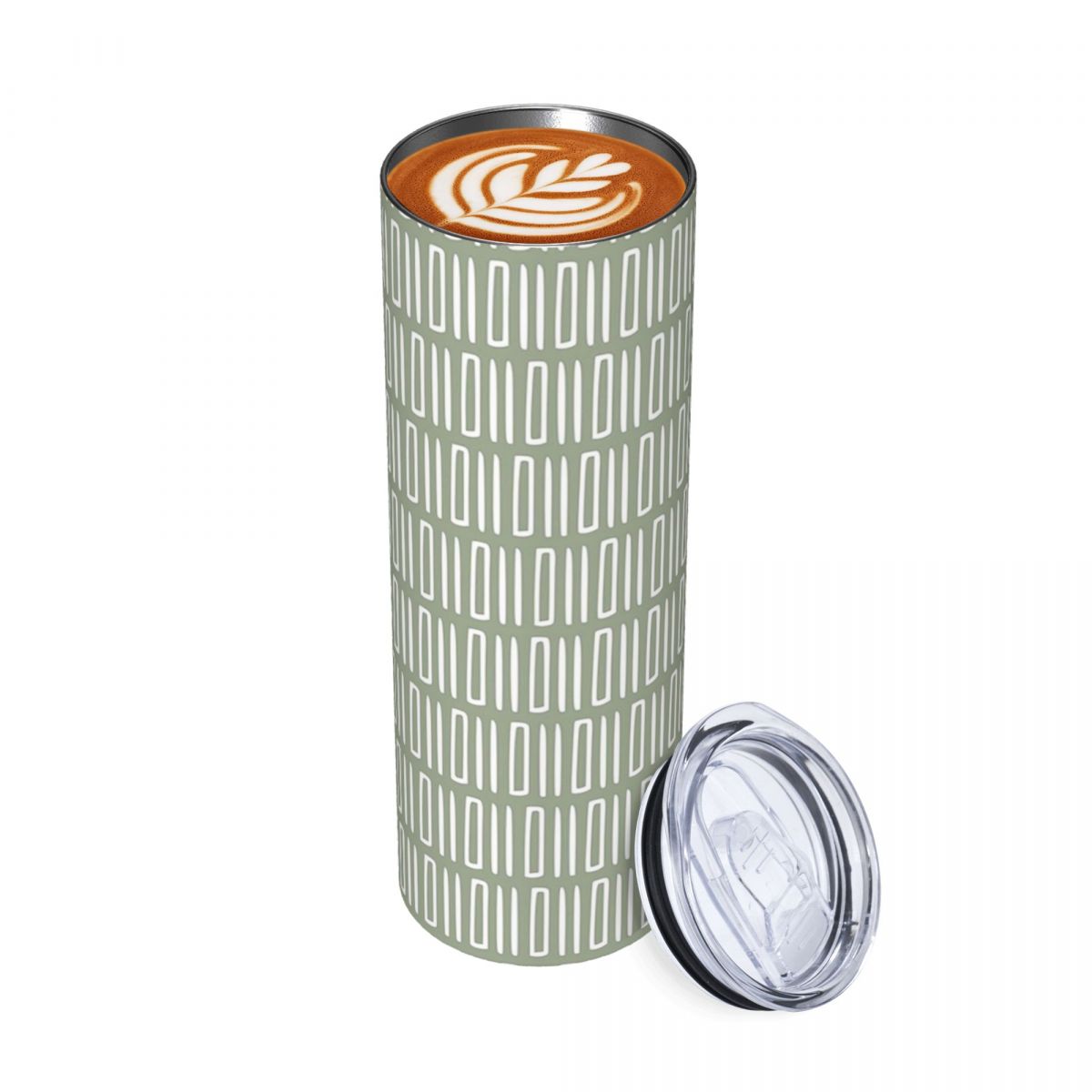 Tumbler 20Oz White - Motif abstrait tribal bohème, gobelet isotherme