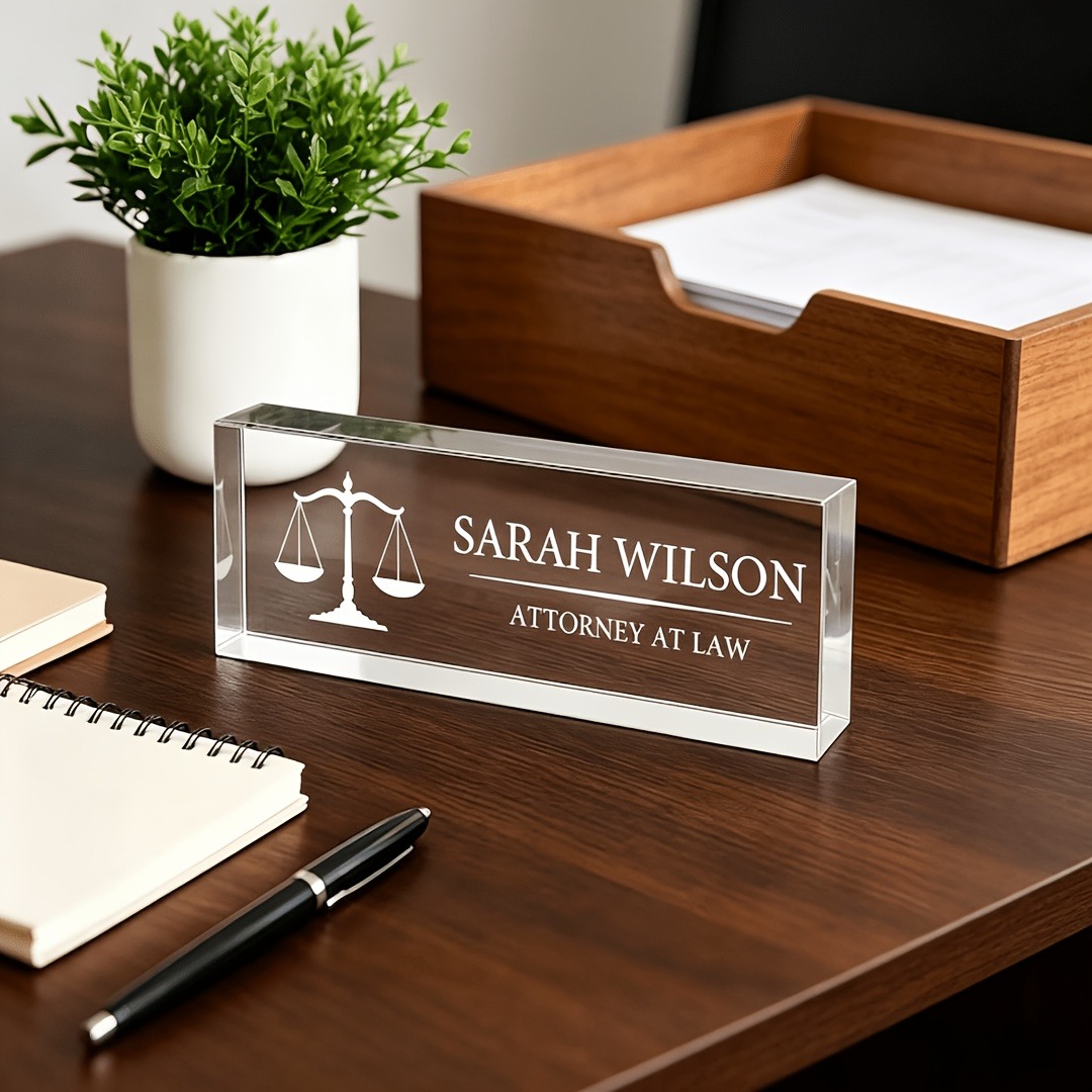 Photo Acrylic Block - Plaque de nom personnalisée en acrylique
