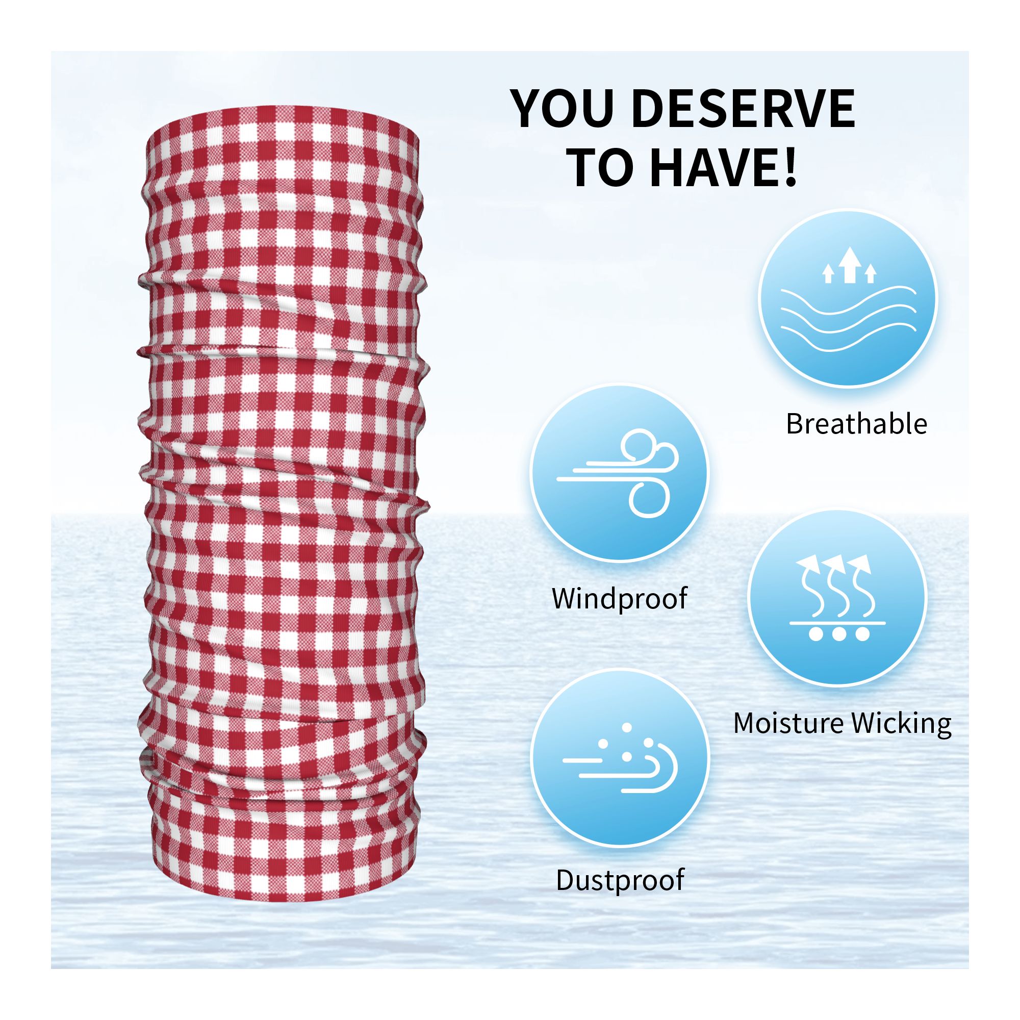 Cache-cou bandana personnalisé - Bandana Blank White avis et prix